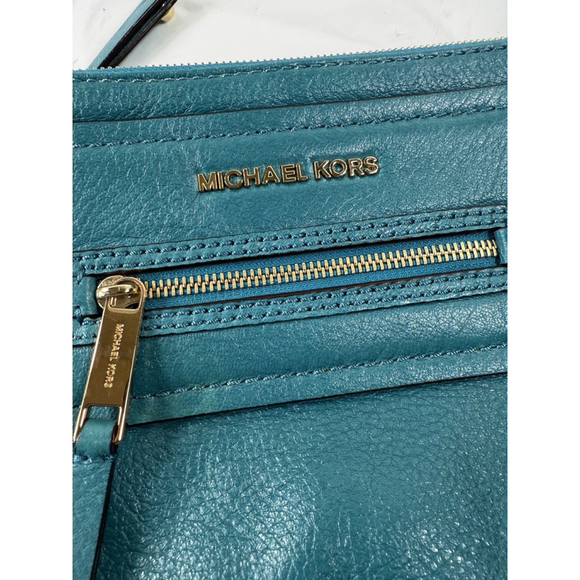 Michael Kors Gilmore Leather Crossbody Bag turquoise - Picture 8 of 15